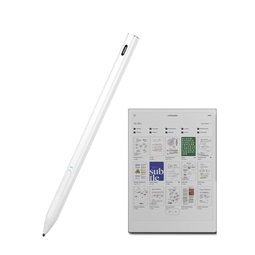 Stylus Pen for Remarkable Paper Pro - Marker Plus Pen | Built-in Eraser, Palm Rejection, 4096 Pressure Sensitive, Tilt Function, Rechargeable Pen for Remarkable Paper Pro - color: A-White