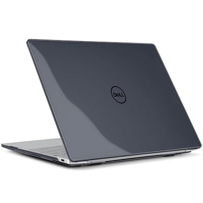 Crystal Clear Case for Dell XPS 13 Copilot+ PC 13.4" Display 2024 – Slim Lightweight Transparent Laptop Shell with Scratch-Resistant Protection, Ventilation Design, Black - color: Black