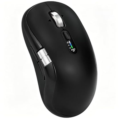 Wireless Bluetooth Multi-Device mouse with 7 Programmable Buttons(Mac/Windows), 4-way Navigation Scroll, 5 level DPI, Side Scroll, Quiet Click Mice for Computer, Laptop, PC, iPad, Tablet, MacBook.