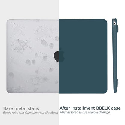 B BELK Compatible with MacBook Air 13 inch Case M1 2022 2021 2020 2019 2018 A2337 A2179 A1932, Matte Plastic Hard Shell+ Keyboard Cover+Screen Protector for MacBook Air 13.3 inch Case, Deep Teal - color: Deep Teal
