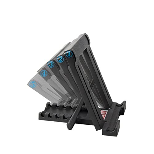 ARTIBETTER Adjustable Portable Tablet Holder Stand Mini Folding Flat Plate Bracket Compatible with Tablets and Laptops for Vertical and Horizontal Viewing