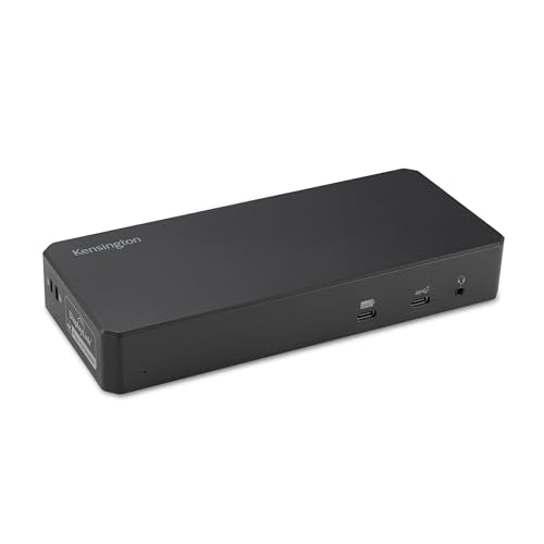 Kensington SD4790P USB-C Quad 4K Displaylink Docking Station, 100W Charging, 3 x DisplayPort, 3 x HDMI, for Windows/macOS/ChromeOS (K33610NA)