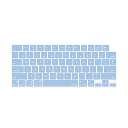 MOSISO Keyboard Cover Skin Compatible with MacBook Air 15 inch M3 M2 | A3114 A2941/Air 13.6 A3113 A2681/Pro 14/16 M4 M3 M2 M1, Airy Blue - color: Airy Blue