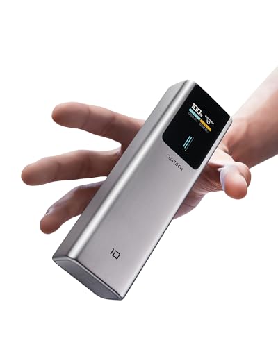 CUKTECH 10 Power Bank 10000mAh(4S1P), 100W USB C Portable Charger with Smart Display, PD3.0 Fast Charging External Battery Pack for iPhone 16/15/14/13, Samsung, MacBook, Dell, Steam Deck and More