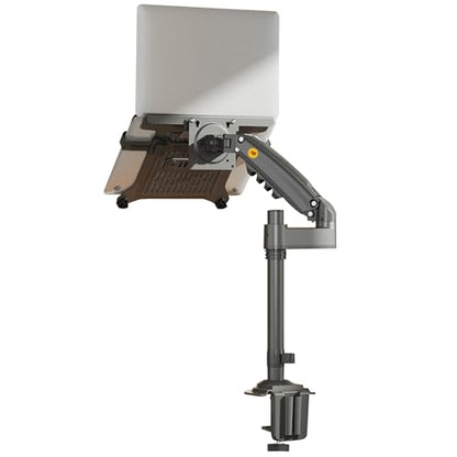 NB SmooVex™ Laptop Mount with Adjustable Tray for 10-17” Notebook, Full Motion Arm with VESA Plate for Monitor Upto 32"