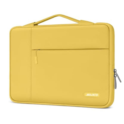 MOSISO Laptop Case 13.3 inch, 13-13.3 inch Laptop Sleeve with Handle Compatible with MacBook Air/Pro 13/Pro 14 M5 M4 M3 M2 M1,HP Dell ASUS Lenovo, Polyester Multifunctional Computer Bag, Yellow - color: Yellow, size: 13.3 inch
