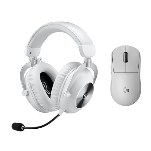 Logitech G Pro X Superlight 2 Lightspeed Wireless Gaming Mouse + G Pro X 2 Wireless Gaming Headset Bundle - White - color: White, size: Classic, style: Mouse + Headset