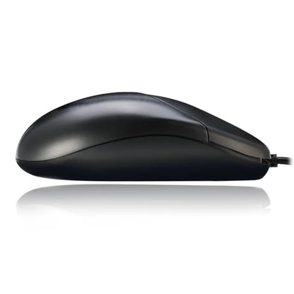 Adesso 3 Button Desktop PS/2 Optical Scroll Mouse, Black - style: PS/2
