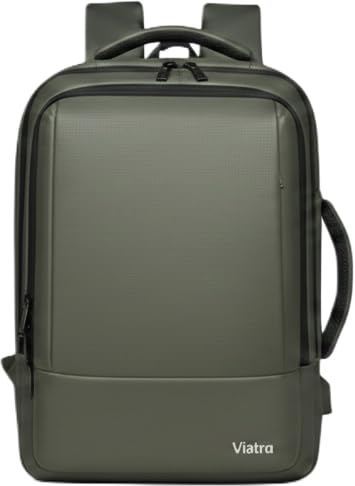 Travel Laptop Backpack, Expandable Business Bag, Water Resistant, USB Charging Port, Fits 15.6 Inch Laptop (Green) - color: Green