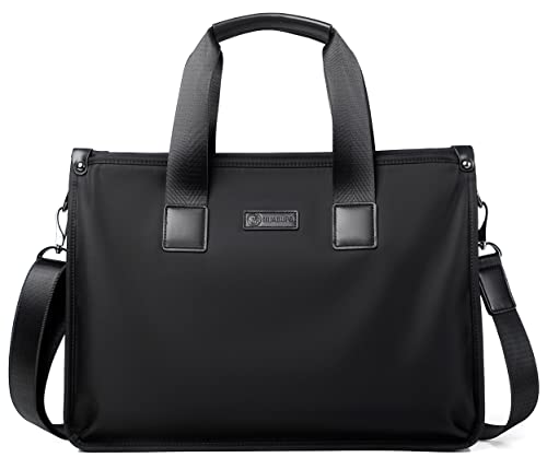 FSD.WG Messenger Bag for Work & Business Travel for Men Waterproof Durable Shoulder Bag - color: Black
