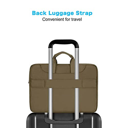 MOSISO 360 Protective Laptop Bag 13.3 inch, 13-14 inch Computer Bag | Compatible with MacBook Air 13 inch/Pro 13 /Pro 14, HP,Dell,Notebook, Laptop Carrying Case with Strap&Handle, Olive Yellow - color: Olive Yellow, size: 13.3 inch