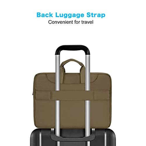 MOSISO 360 Protective Laptop Bag 13.3 inch, 13-14 inch Computer Bag | Compatible with MacBook Air 13 inch/Pro 13 /Pro 14, HP,Dell,Notebook, Laptop Carrying Case with Strap&Handle, Olive Yellow - color: Olive Yellow, size: 13.3 inch