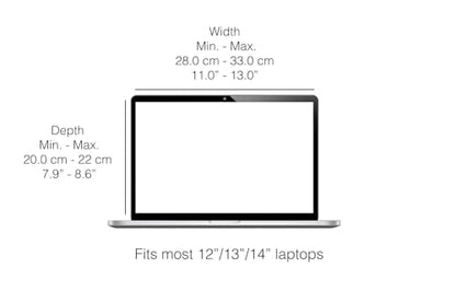 4-in-1 Laptop Screen Shade – Original Lux Hood – Sun, Privacy, Heat & Contrast Protection, Freestanding with Pocket, Fits 12–14” MacBook & PC, Patented, Red | PHILBERT Danish Design - color: Red, size: 12-14in