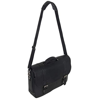 Kenneth Cole REACTION Show Business 16" Colombian Leather Business Laptop Portfolio Messenger Bag - color: Black