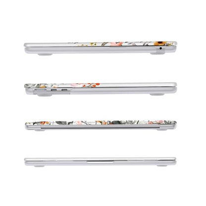 MOSISO Compatible with MacBook Air 13 inch Case M5 2026 M4 2025 M3 M2 2024-2022 A3449 A3240 A3113 A2681, Plastic Garden Flowers Hard Shell&Keyboard Cover&Screen Film for MacBook Air 13.6, Transparent - color: Transparent