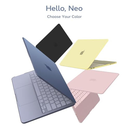 B BELK for MacBook Neo Case 13 inch 2026 (Model A3404, A18 Pro), Indigo | Matte Hard Shell Case with Keyboard Cover & Screen Protector for Mac Noe Case, Lightweight, Scratch Resistant, Snap-On Design - color: Indigo