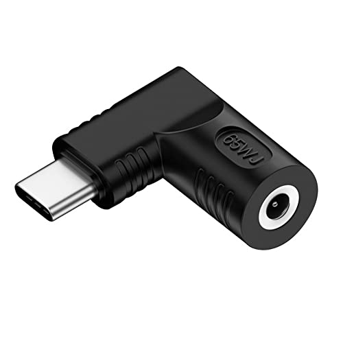 DC Jack 4.8x1.7mm Input to USB-C Type-C Angled 90 Degree Power Plug Charge Adapter for Laptop Phone - style: 4.8x1.7mm