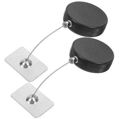 2pcs Retractable Remote Control Cable Lock with Anti-Theft Steel Wire Rope, 1 Meter Long Security Latch for Doors, Laptops, and Electronic Devices