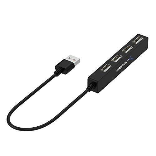 SABRENT 4 Port Portable USB 2.0 Hub (9.5" Cable) for Ultra Book, MacBook Air, Windows 8 Tablet PC (HB-MCRM) - size: 4-PORT