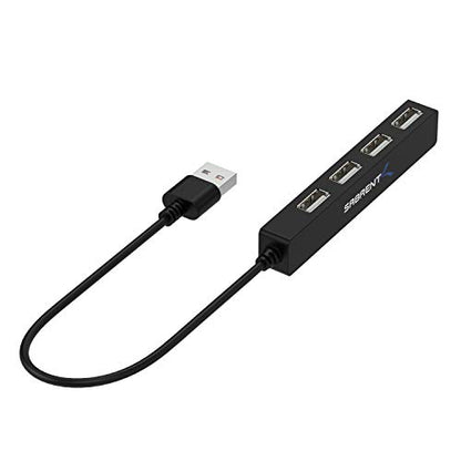 SABRENT 4 Port Portable USB 2.0 Hub (9.5" Cable) for Ultra Book, MacBook Air, Windows 8 Tablet PC (HB-MCRM) - size: 4-PORT