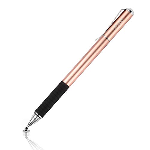 Mixoo Capacitive Stylus Pen, Disc & Fiber Tip 2 in 1 Series, High Sensitivity and Precision, Universal for ipad, iPhone, Tablets and Other Touch Screens, Model: Rose Gold - color: Rose Gold