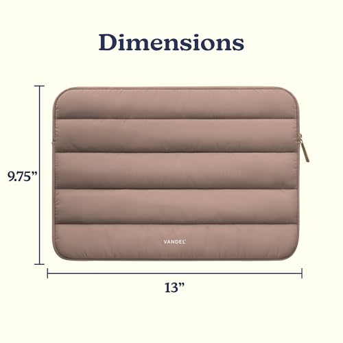 Vandel The Original Puffy Laptop Sleeve Case, 13-14 inch Laptop Sleeve Bag | Compatible with MacBook Air/Pro 13/Pro 14/iPad Pro 12.9, HP Dell ASUS Computer Case Bag Cover, Stylish Aesthetic Design - color: d. Latte, size: 13-14 Inch