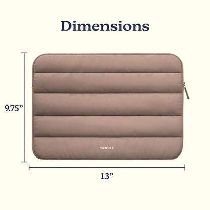 Vandel The Original Puffy Laptop Sleeve Case, 13-14 inch Laptop Sleeve Bag | Compatible with MacBook Air/Pro 13/Pro 14/iPad Pro 12.9, HP Dell ASUS Computer Case Bag Cover, Stylish Aesthetic Design - color: d. Latte, size: 13-14 Inch