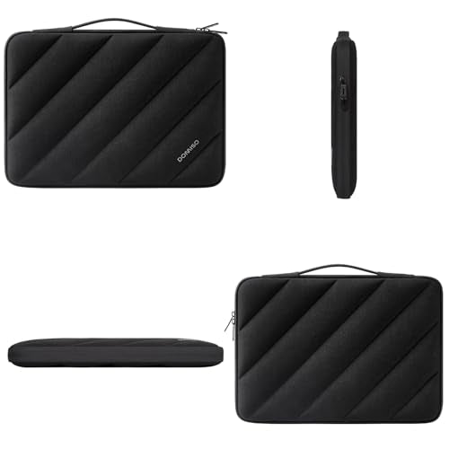 DOMISO 15.6 inch Laptop Case Sleeve Protective Cover Compatible with 16 inch MacBook Pro M4 M3 M2/Pro Max,15.6-16 inch HP Dell ASUS Lenovo Chromebook,Waterproof Computer Cases Bag with Handle,Black