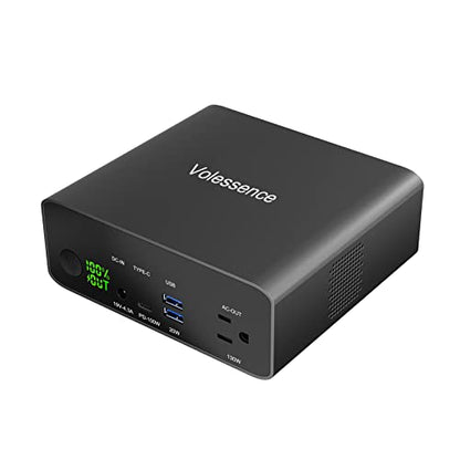 40000mah Laptop Power Bank | AC/USB-C/USB-A Battery Backup for Laptops: MacBook Pro/iPad Pro/Dell/HP/Surface | Cameras: Canon/Nikon/DSLR/DJI Drones | Smart Devices: iPhone/Samsung