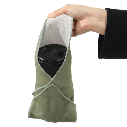 Self-Adhesive Camera and Lens Protective Wrap, Green, 13.8 x 13.8 in | Soft Wrap Protects Cameras, Lenses, Phones and Gear from Scratches and Bumps in Storage, Camera Bags or on the Go - color: Green, size: 13.8''*13.8''