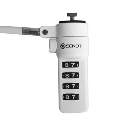 Sendt White Notebook/Laptop Combination Lock Security Cable - color: White