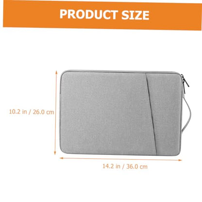 Homoyoyo Laptop Protective Sleeve Bag with Accessory Pocket for 13.3 Inch Ultrabook and Professional Laptop, Lightweight Polyester Laptop Carrying Case, Grey Notebook Cover for Travel
