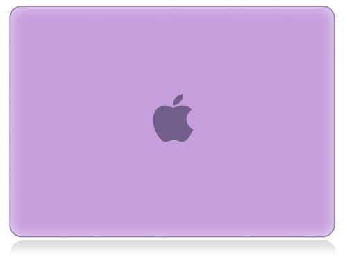 UESWILL Compatible with MacBook Air 13 inch M5 M4 M3 M2 Case 2022-2026 Model A3449 A3240 A3113 A2681, Matte Hard Shell Case Cover for MacBook Air 13.6 + Microfiber Cloth, Purple - color: Purple, size: MacBook Air 13" (M2 M3 M4 M5)