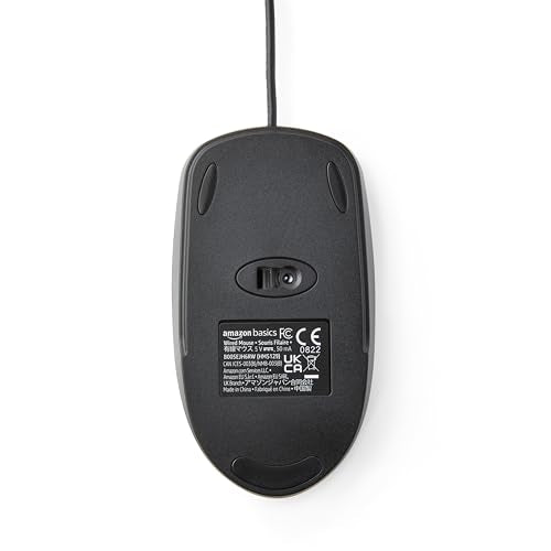 Amazon Basics 3-Button USB Wired Computer Mouse, Black, 30-Pack - size: 30-Pack