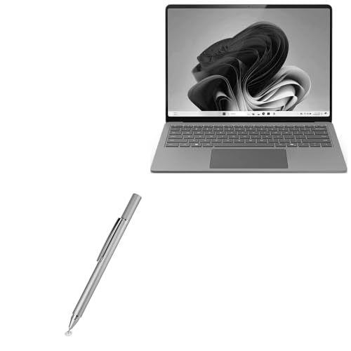 BoxWave Stylus Pen Compatible with Microsoft Surface Laptop 7 (13.8 in) - FineTouch Capacitive Stylus, Super Precise Stylus Pen - Metallic Silver