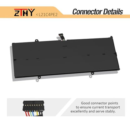 L21C4PE2 L21M4PE2 Laptop Battery for Lenovo Yoga 6 13ALC7 13ABR8 Series | L21D4PE1 L21L4PE2 SB11F29412 5B11F29411 SB11F29410 5B11F29414 SB11F29418 5B11F29421 41CP5/44/121 15.52V 59Wh - size: 10.35*4.05*0.19 inch L21C4PE2