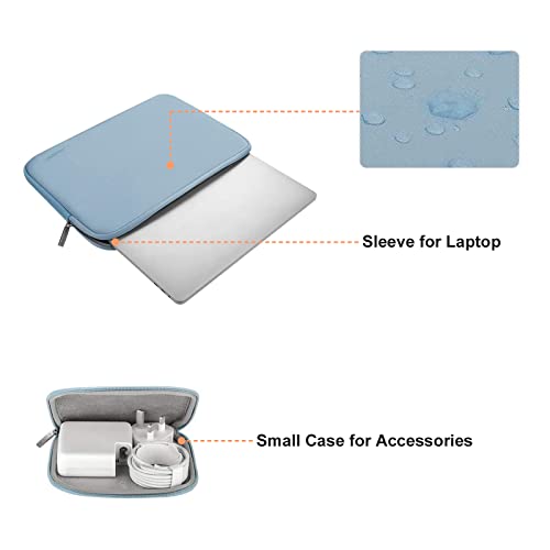 MOSISO Laptop Case 13 inch, 13 inch Laptop Sleeve with Small Case | Compatible with MacBook Neo / Air M5 M4 M3 M2 M1 2026-2018 / Pro M2 M1 2026-2016, Neoprene Computer Sleeve Bag, Airy Blue - color: Airy Blue, size: 13 inch