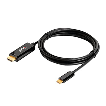 Club 3D 4K 60Hz HDMI to USB Type C Video Cable HDMI 2.0 (Male) to USB Type C (Male) Active Monitor Converter 1.8m/6 Feet CAC-1334 - style: Cable M/M 1.8m