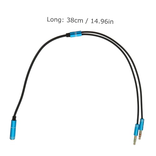 Gatuida 2pcs Y Splitter Cable Audio Extension Cord with Dual Male Headset Jack Adapter for Laptop Microphone Karaoke Live Streaming Lightweight