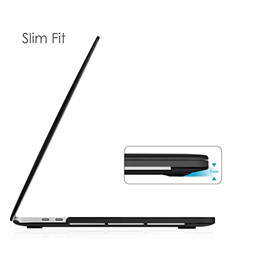 Fintie Hard Shell Case for MacBook Pro 13 Inch, Crystal Black | A2338(M2 M1) A2251 A2289 A2159 A1989 A1706 A1708 (2016-2023) with/Without Touch Bar, Snap-On Cover, Lightweight - color: Crystal Black, size: Pro 13 Inch