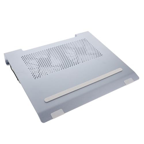 Aluminum Alloy Laptop Cooling Pad with RGB LED Fan, Ventilated Support Stand for Gaming Laptops, USB Powered Cooler Suitable for Portable Use, Gray