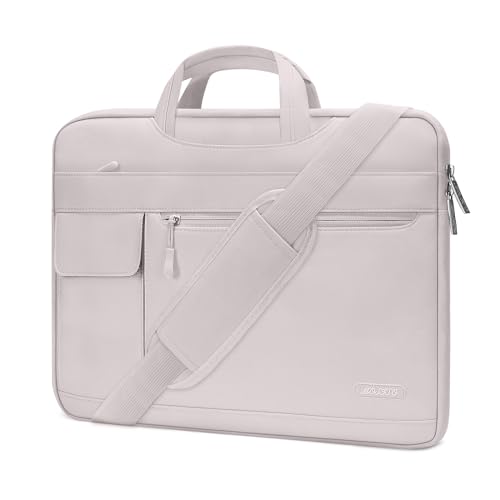 MOSISO Laptop Shoulder Bag Compatible with MacBook Pro 16 inch M5 M4 M3 M2 M1 2026-2019/Pro 15 A1398, HP Acer Dell Lenovo ASUS Notebook,Polyester Flapover Briefcase Sleeve Case, Rock Gray - color: Rock Gray, size: 16 inch