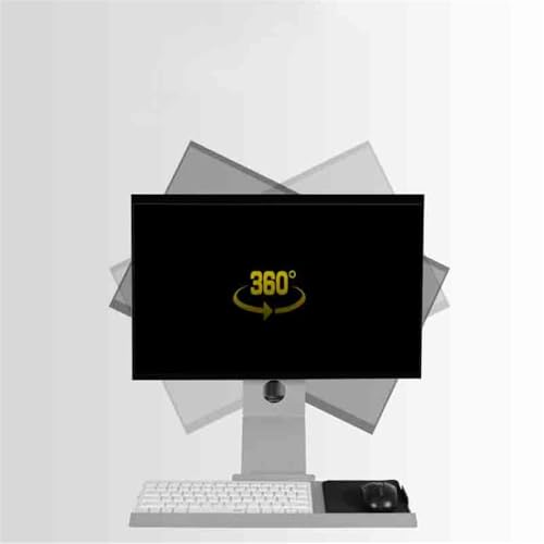Monitor Stand Silver Single Arm Monitor Stand Non Foldable Wall Mount with Regular Tray Single Screen Monitor Stand Desk arm