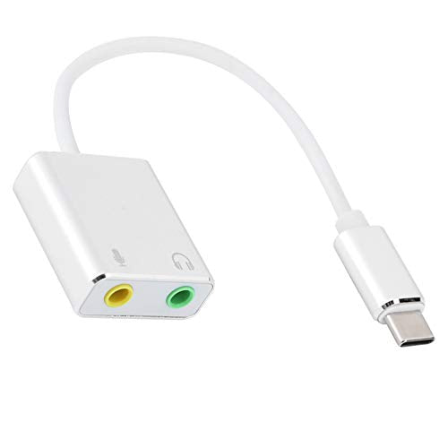 ZJchao Aluminum Alloy External Sound Card USB Type C No Drive Stereo Audio Adapter with Virtual 7.1 Channel for Laptops Tablets Mobile Phones