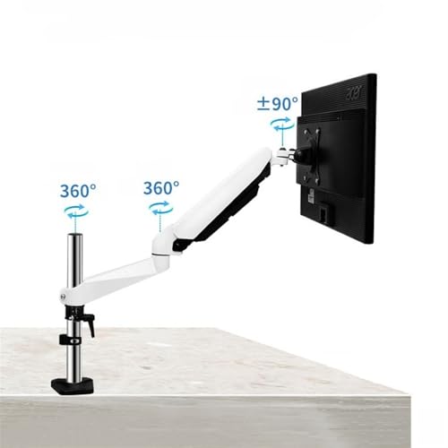 Monitor Stand Single Monitor Mount, Adjustable Monitor Arm Desk Mount, Full Motion Monitor Arm with C-clamp and Cable Management, Fits 15"-32" Screen, Holds 17.6lb monitor stand desk arm(300mm) - size: 300mm