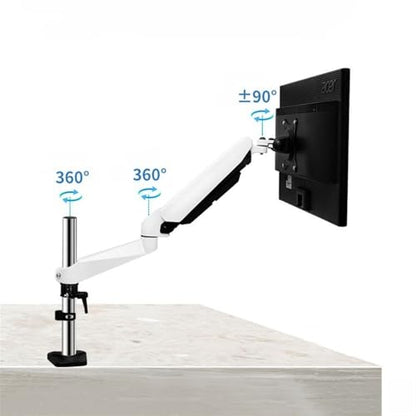 Monitor Stand Single Monitor Mount, Adjustable Monitor Arm Desk Mount, Full Motion Monitor Arm with C-clamp and Cable Management, Fits 15"-32" Screen, Holds 17.6lb monitor stand desk arm(200mm) - size: 200mm