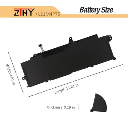 L21M4P75 L21B4P71 Battery Replacement for Lenovo ThinkPad T14s Gen 3 Gen 4 | ThinkPad T14s 2022 2023 Laptop L21L4P73 L21D4P74 Battery SB10W51976 SB10W51977 5B10W51874 5B10W51875 15.36V 57Wh 4-Cell - size: 11.61*4.05*0.19 inch L21M4P75