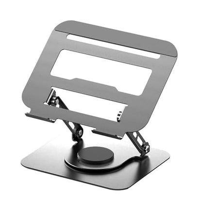 Laptop Bracket Tablet Multifunctional Desktop Lazy 360 Degree Rotation Foldable Stand Ergonomic Adjustable Notebook Holder - color: Gray