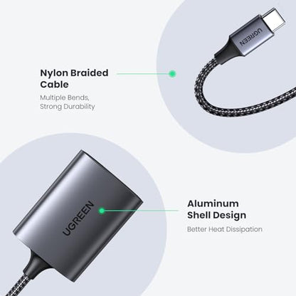 UGREEN USB C SD Card Reader, 2-in-1 Micro SD Memory Card Reader for TF SD Micro SD SDXC SDHC, USB SD Card Reader Type C Compatible with iPhone 17 16, Samsung Galaxy, MacBook, iPad, Trail Game Camera