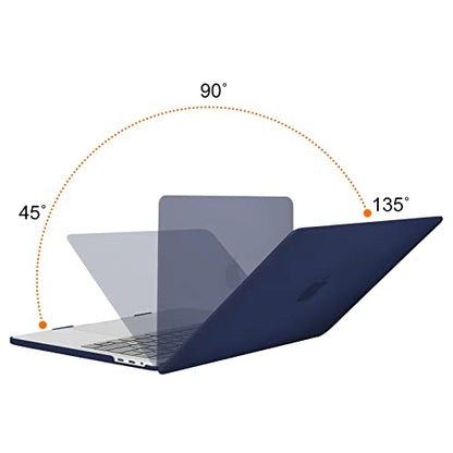 MOSISO Compatible with MacBook Pro 13 inch Case M2 M1, Navy Blue | Plastic Hard Shell Case Cover 2026-2016A2338 A2251 A2289 A2159 A1989 A1708 A1706 with/without Touch Bar - color: Navy Blue